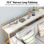 Table de bar extra longue 70,9 po avec repose-pieds, table de pub haute pour bar personnel-1289890220