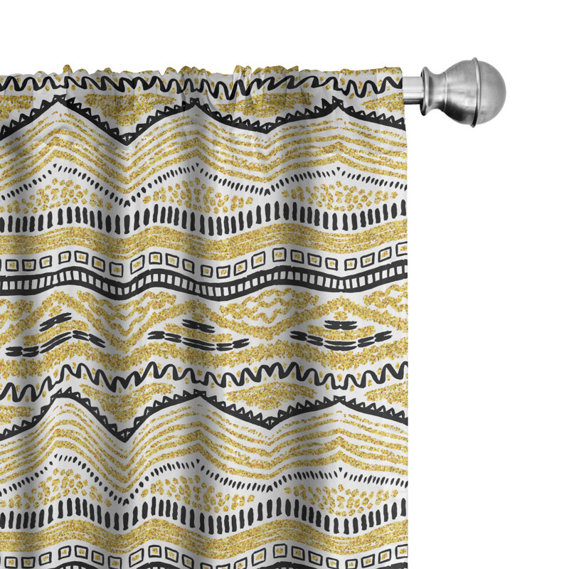 Chevron Semi-Sheer Rod Pocket Sliding Panel, 28" x 95"