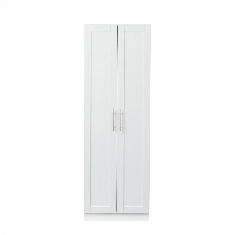 Armoire haute et armoire de cuisine avec 2 portes et 3 cloisons pour séparer 4 espaces de rangement