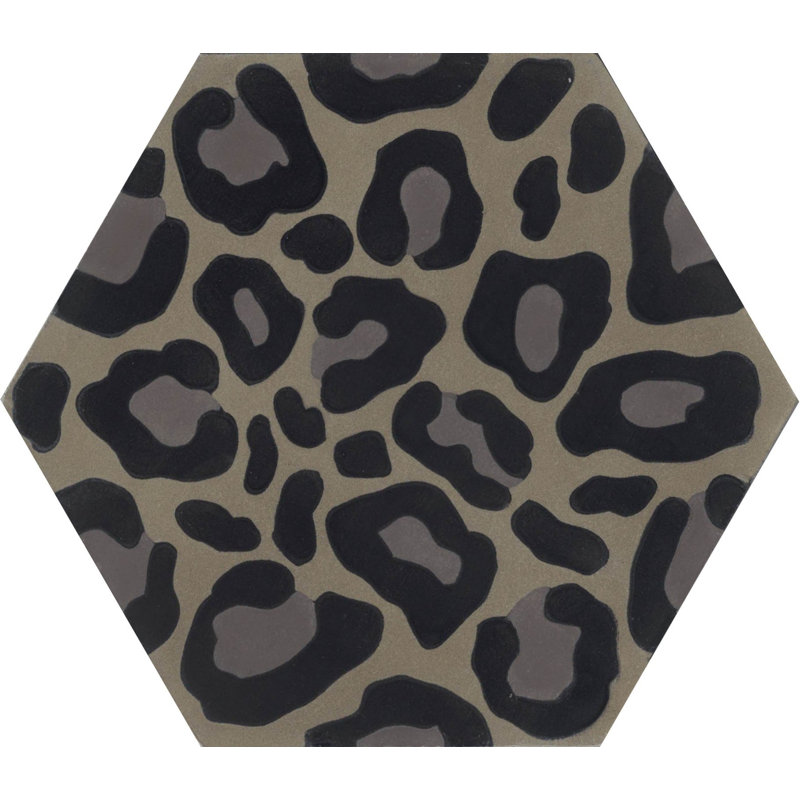 Safari 8" x 9" Cement Patterned/Concrete Look Wall & Floor Tile, Jasper
