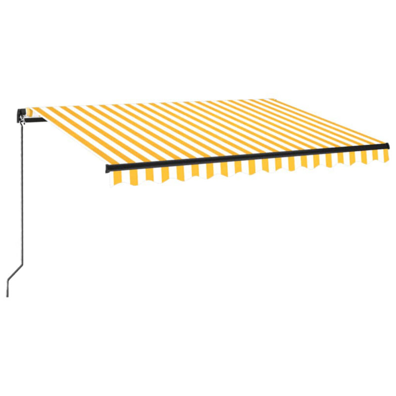 Fells Retractable Patio Awning, 3.5m W x 2.5m D, Yellow