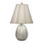 Capsule Mother of Pearl Table Lamp with Linen Shade