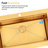  33" L x 22" W Workstation Gold Farmhouse Apron Front Kitchen Sink 16 Gauge Stainless Steel Single Bowl With Accessories-122425671