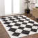Utgard Classic Geometric Diamond Pattern White/Charcoal Rug