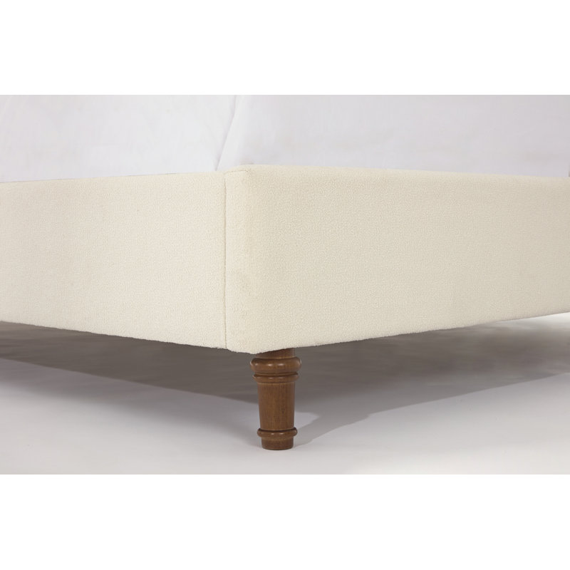 Grand lit tapissier Harper, Ivoire, Grand
