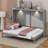 Queen Size Horizontal Murphy Bed Wall Bed With LED Lights-107510385