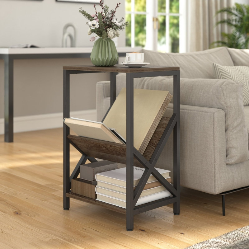 40cm W Engineered Wood Bedside Table