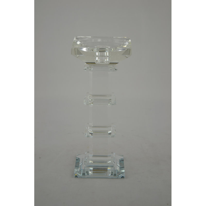 Bougeoir en cristal carré