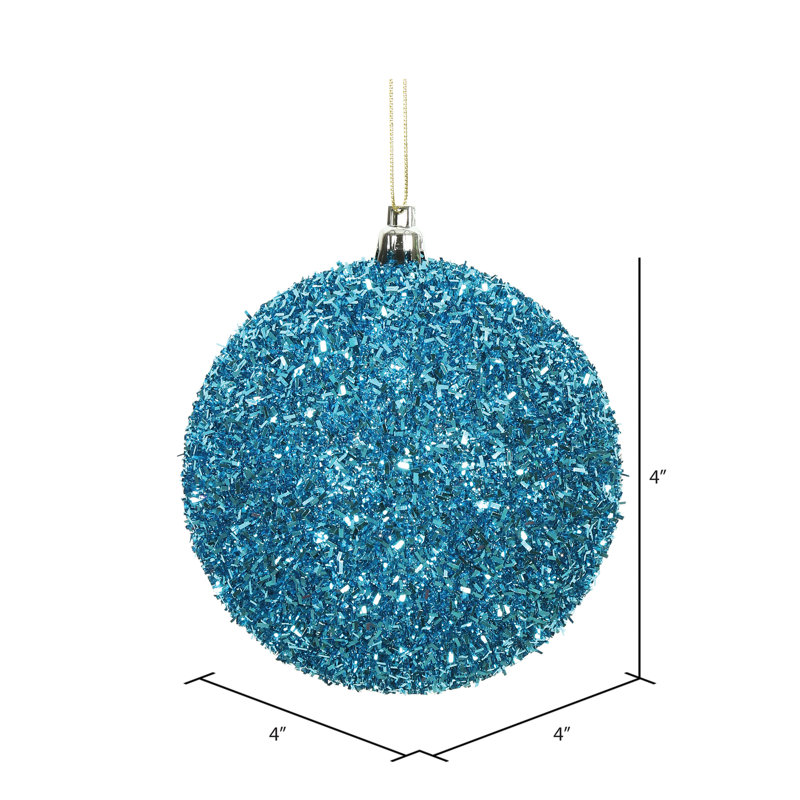 Ornement boule Tinsel, Turquoise