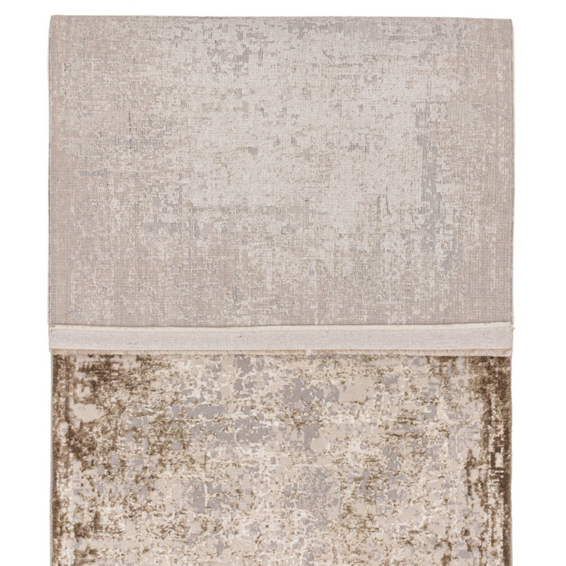 Abstract Beige Luxurious Modern Easy To Clean Rug For Dining Room Bedroom & Living Room, Rectangle 120 x 170cm