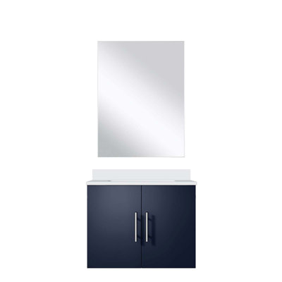 Charmant meuble-lavabo avec comptoir de qualité supérieure et miroir pour une salle de bain élégante