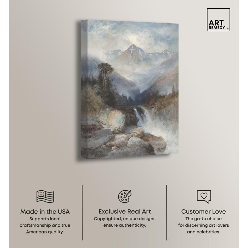 Mountain of Holy Cross Vintage Landscape Art on Canvas
