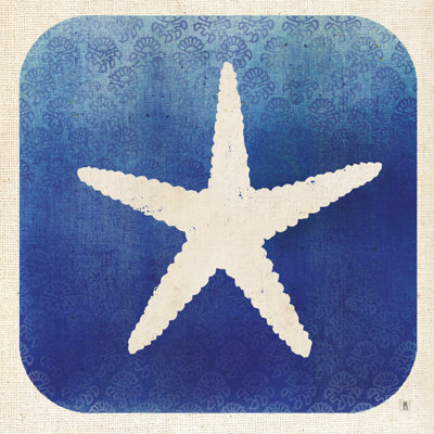 Watermark Starfish 1 Piece Wrapped Canvas Painting