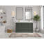 Meuble-lavabo double autoportant 60 po avec plateau en marbre Alys