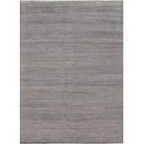 Hand-Knotted Wool/Silk Gray Area Rug