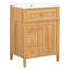 Meuble-lavabo 24 po avec lavabo, meuble-lavabo en bois avec tiroir rabattable, 2 tiroirs à fermeture en douceur, 1 porte à fermeture en douceur, bois massif et panneau de fibres à densité moyenne, poignées en bois élégantes