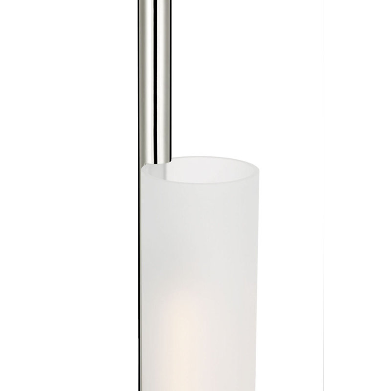 Windchime 3" Single Pendant with Soft Etched Glass, Polished Nickel