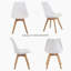Ensemble de quatre chaises de salle à manger avec pieds en bois pour la cuisine et la salle à manger-921258593
