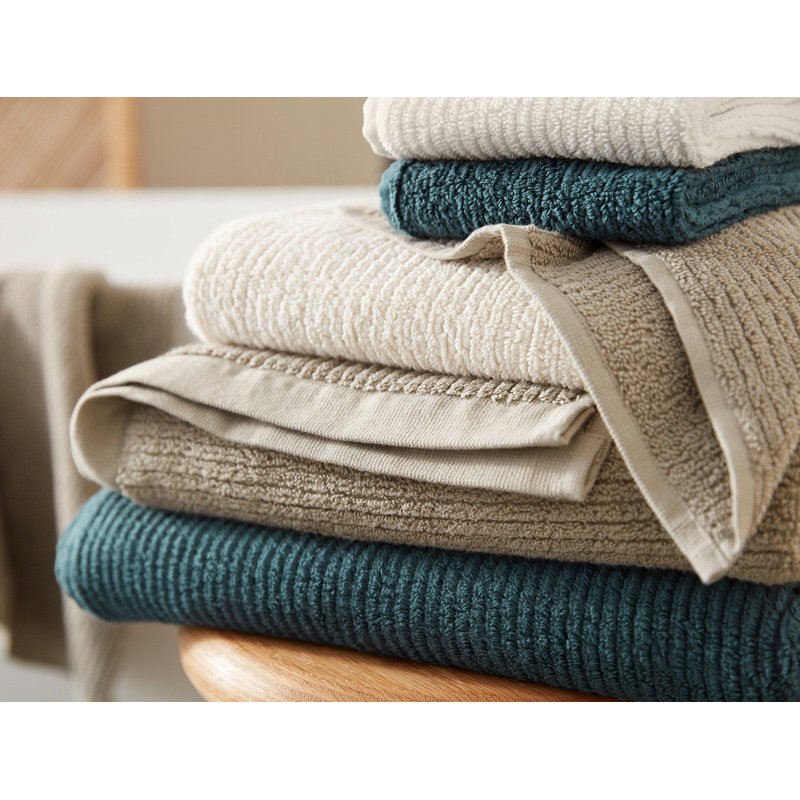 Temescal 100% Cotton Plush Ribbed Bath Sheet, Undyed