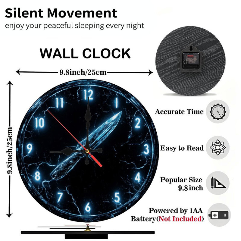 Dague comme horloge avec chiffres