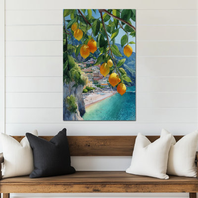 Art mural citron, images de citron pour la cuisine, impressions sur toile pour cuisine italienne, art méditerranéen de fruits pour mur 20 po x 30 po