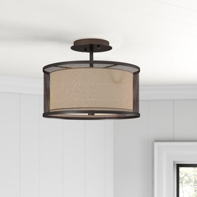 Plafonnier cylindrique semi-encastré à 2 lumières de 13 po Etosha