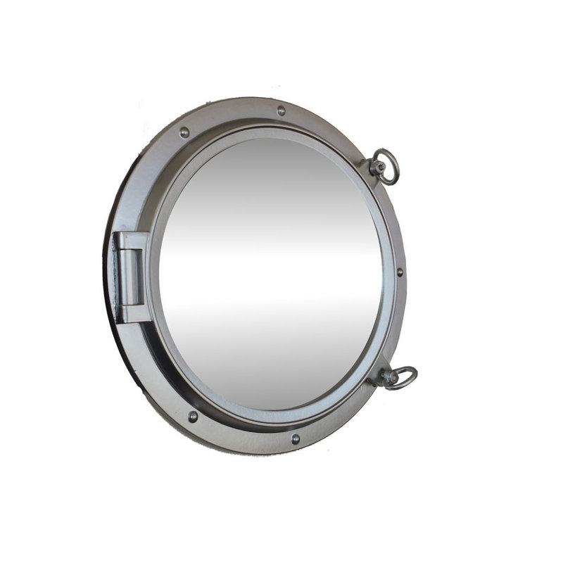 Miroir décoratif Ellert, H 24 po x l 24 po, argent