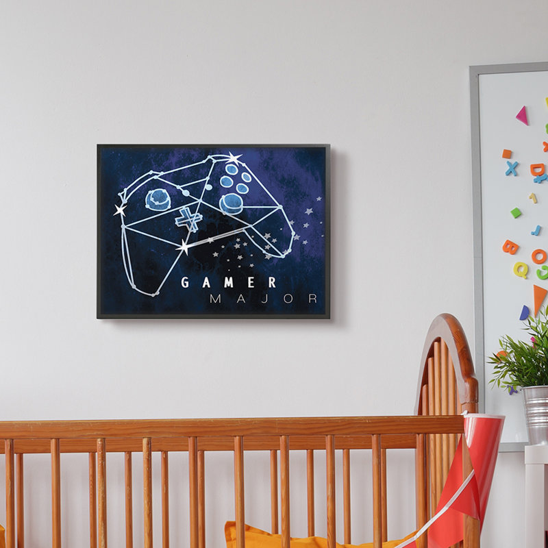 Gamer, Giclée encadrée noir minuit, H 16 po x l 20 po x P 1,5 po