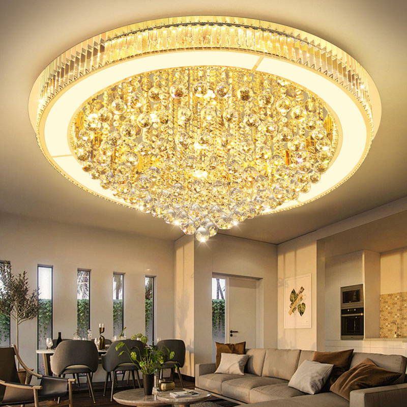 Lustre en cristal Glam doré, Doré