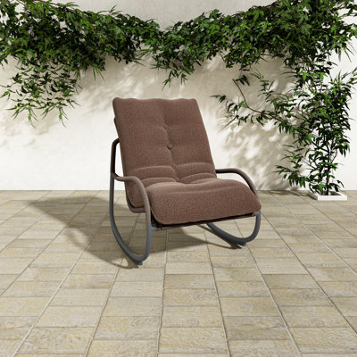 Chaise berçante d'extérieur Lyra - brun