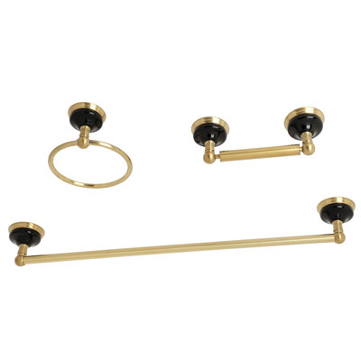 Water Onyx 3 Piece Bathroom Hardware Set