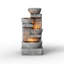 Fountains Weather Resistant Floor Fountain with Light-129687775