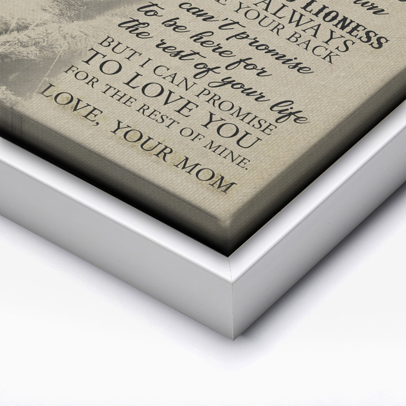 To My Son, Canevas, Encadrement blanc, H 11 po x l 14 po