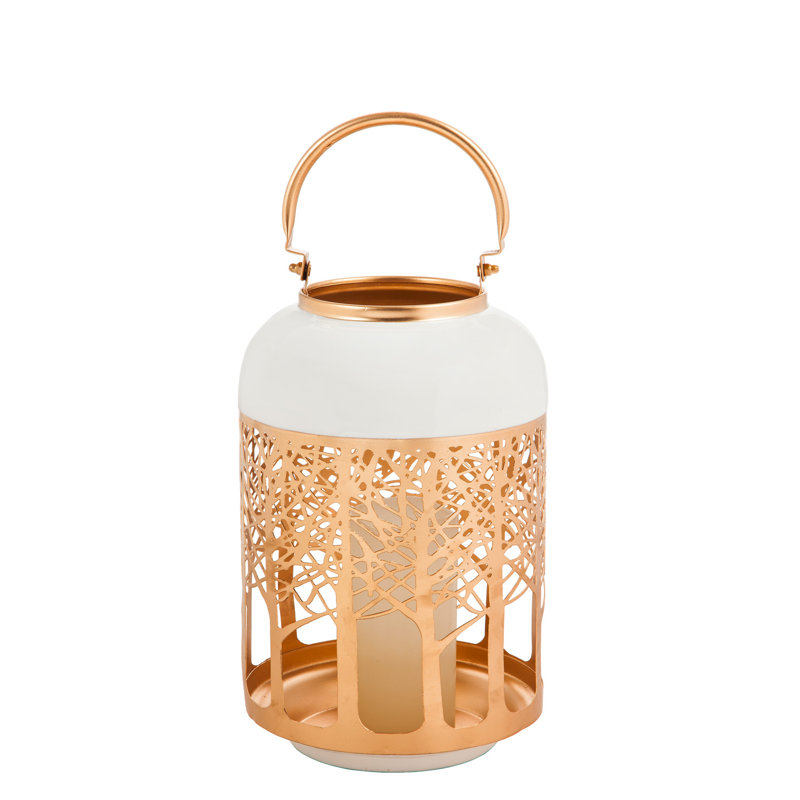 Black Metal Tabletop and Hanging Candle Lantern