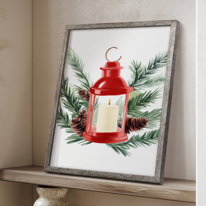 «Christmas Holiday Art» CECL XXVI, reproduction d'art encadrée - bois massif, H 11 po x l 9 po
