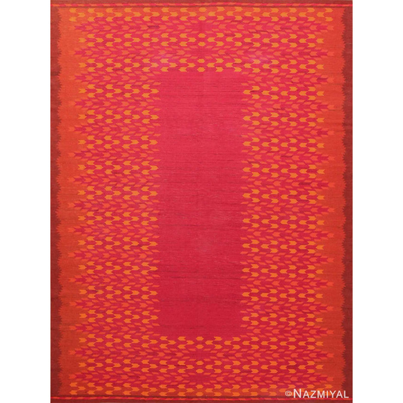 Scandinavian One-of-a-Kind Rectangle 9'9" X 12'10" Flatweave Area Rug