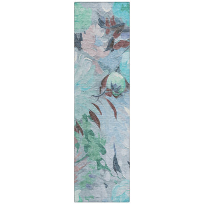 Machine Washable Indoor/Outdoor Jenning ACN2264 Floral Rug