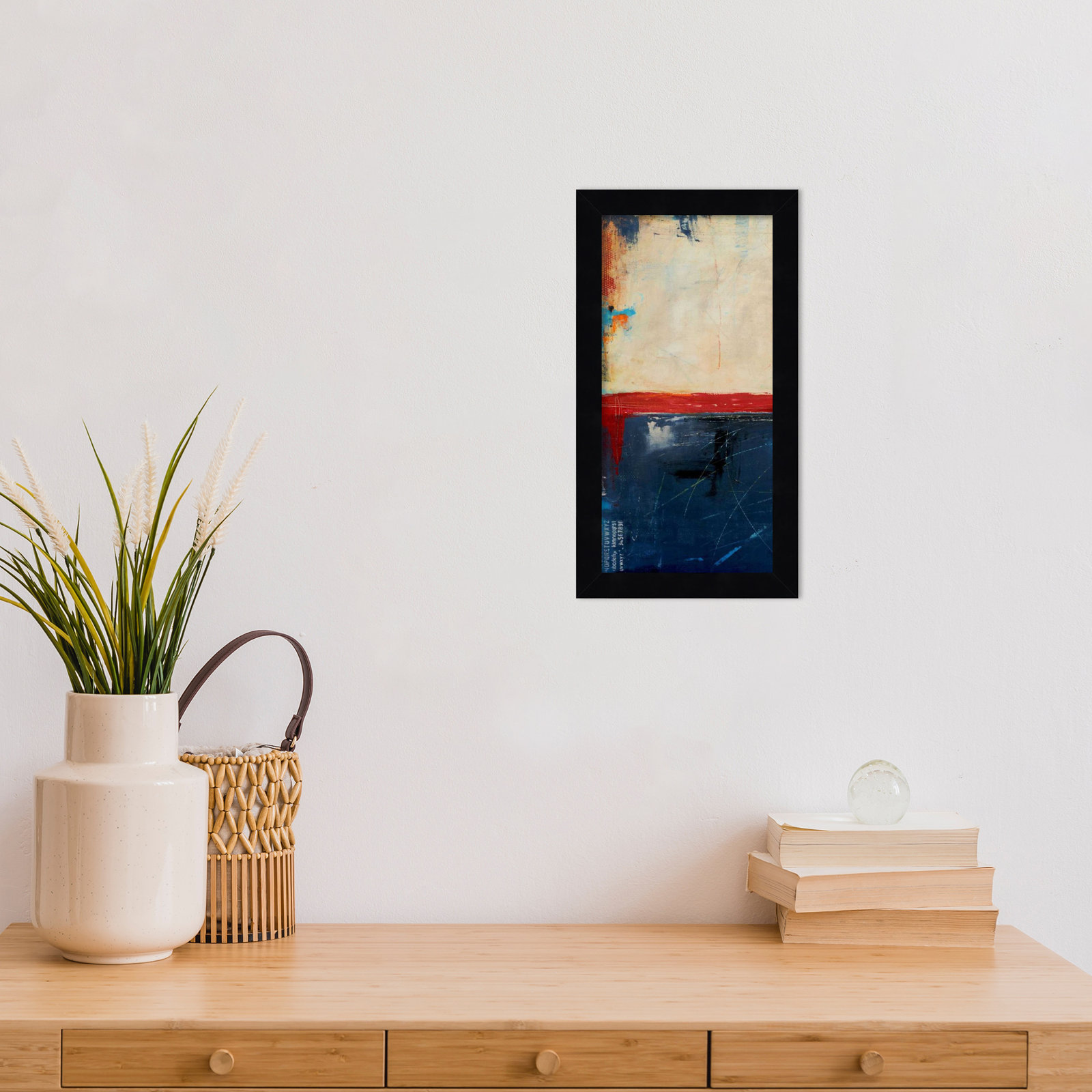 LA Strip I by Mauro Wood Framed Wall Art Print, Black, 13" H x 7" W