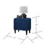 Velours bleu marine magnifique table de chevet 1pc table de chevet 2X tiroirs mobilier de chambre design élégant-1756543109