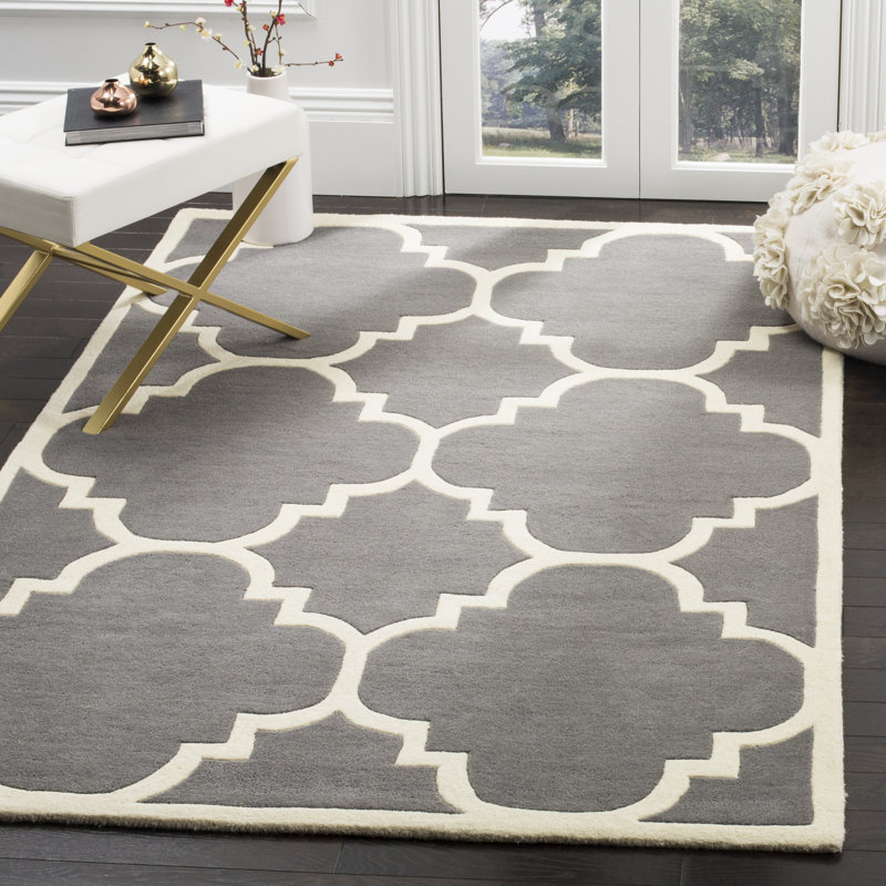 Tapis en laine touffeté à la main Carolene, Rectangle 6 pi x 9 pi