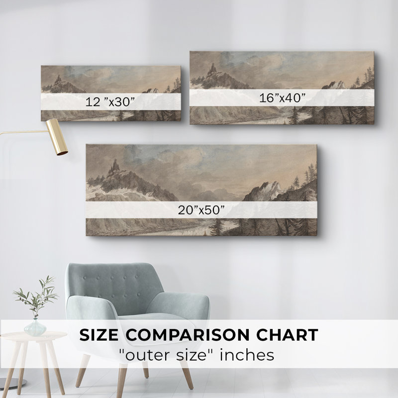 Série paysage - Dxiii - Toile tendue avec châssis - Prêt à accrocher, H 16 po x l 40 po