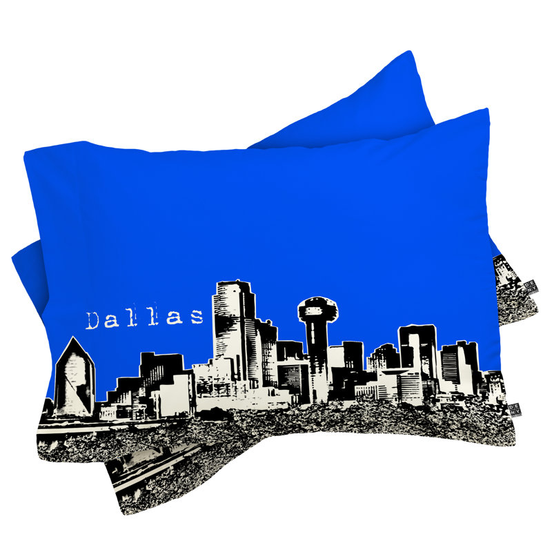 Taie d’oreiller dallas Bird Ave, Standard, Royal