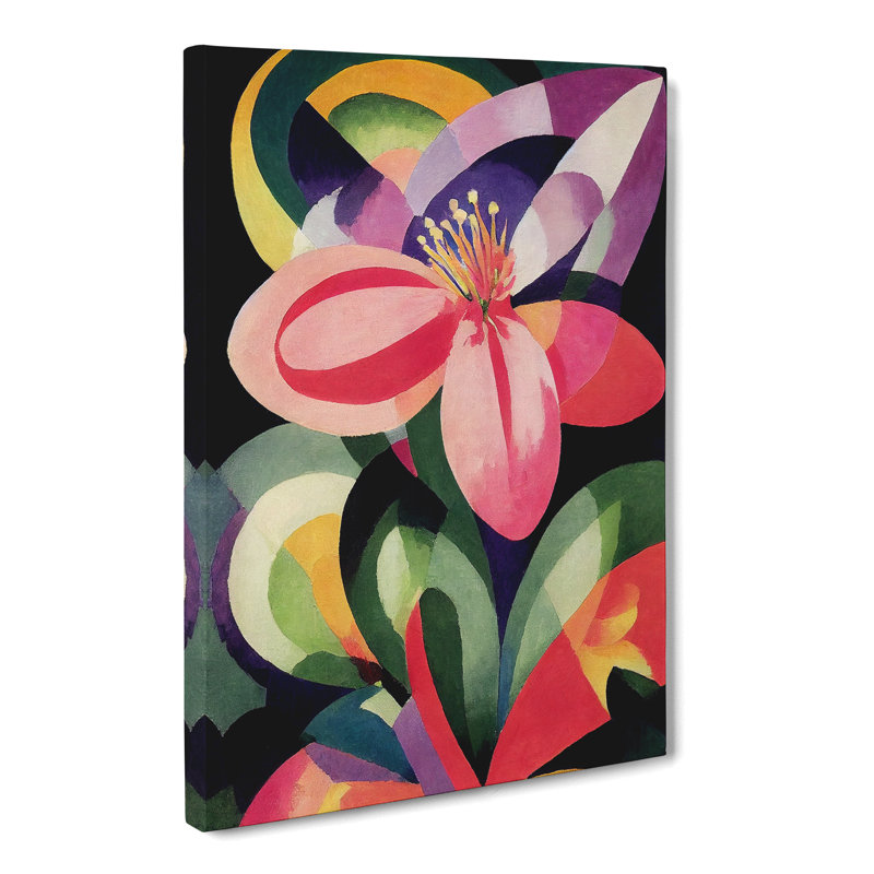 Naik Rhododendron Flower Abstract - Wrapped Canvas, 50cm H x 35cm W