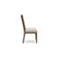 Ensemble de 2 chaises d'appoint Cabal, polyester beige, bois de hickory brun
