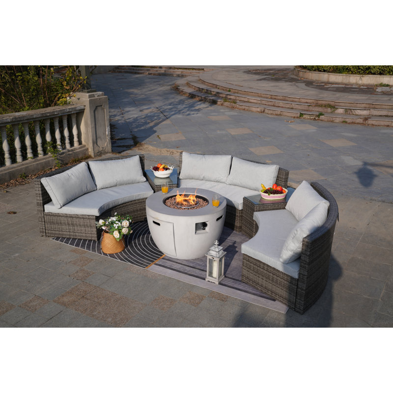6 - Person Patio Conversation Set with Cushions