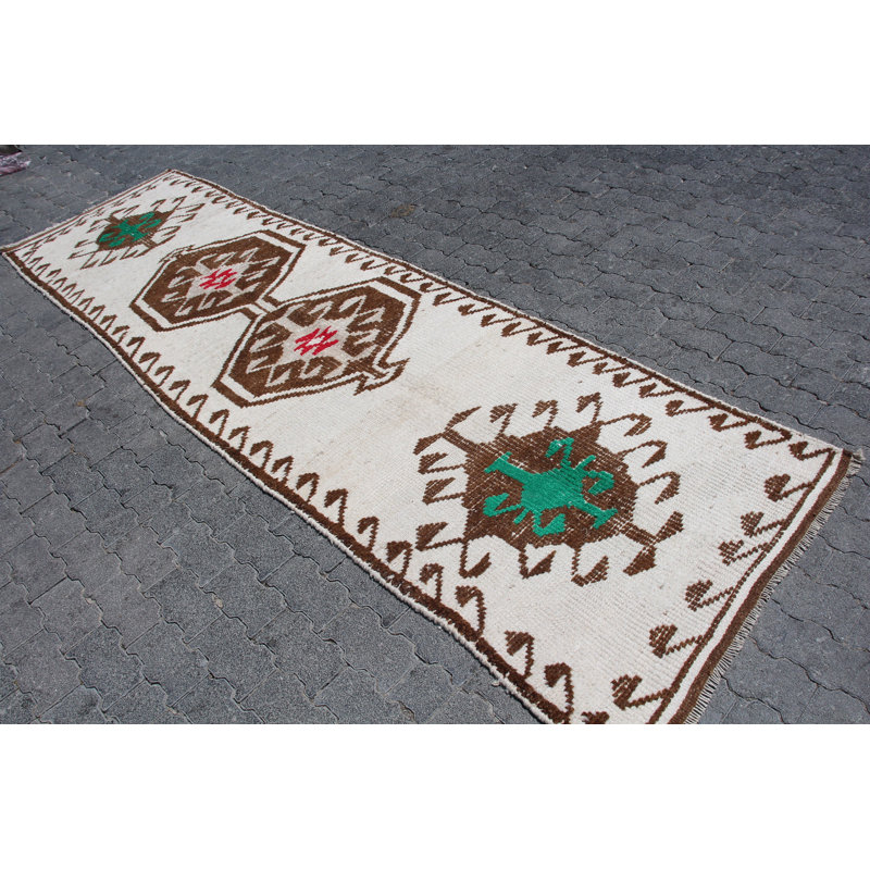 Tapis de couloir turc fait à la main dans un design impressionnant pour les couloirs et les couloirs