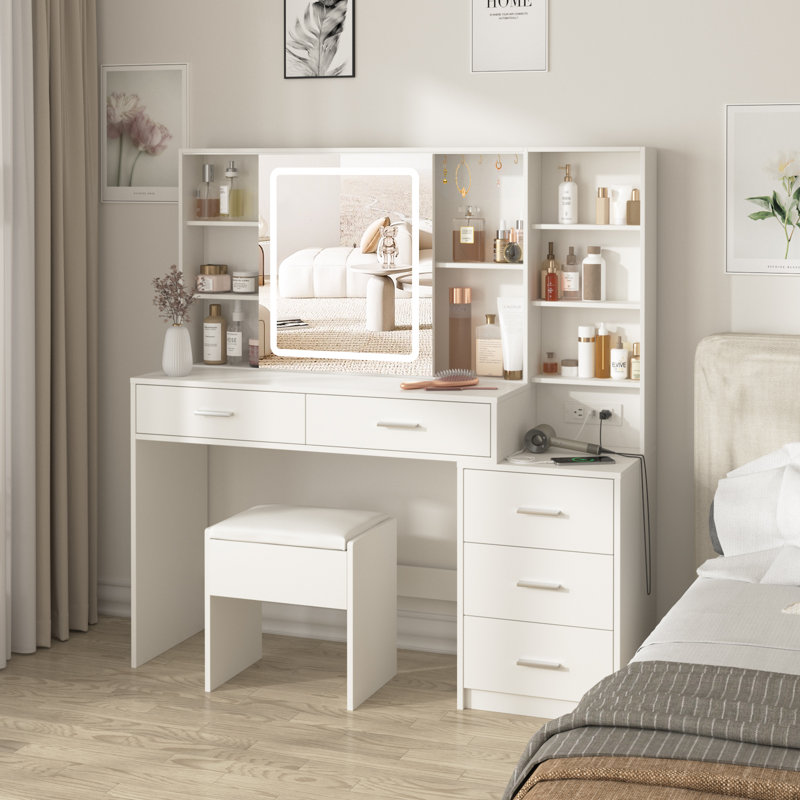 Coiffeuse Jynna, Blanc