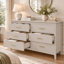 142.5 cm W Chest of 6 Drawers