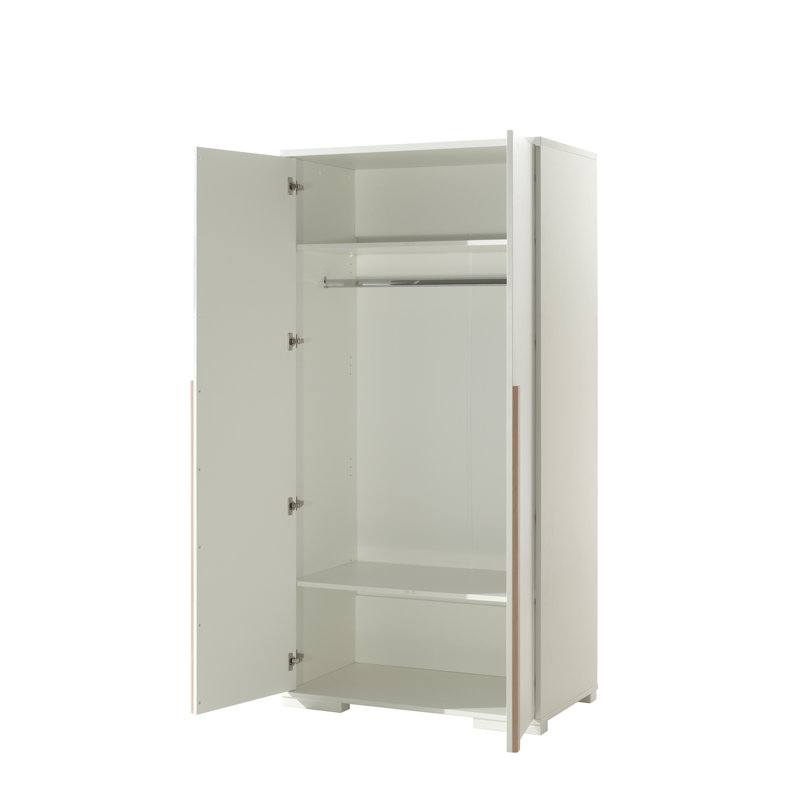 London 2 Door Manufactured Wood Wardrobe, White