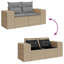  Ensemble de canapé de jardin en rotin beige